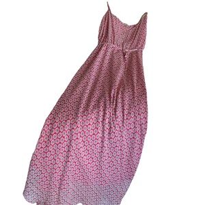 Long, pink flowered Juicy Couture maxi dress